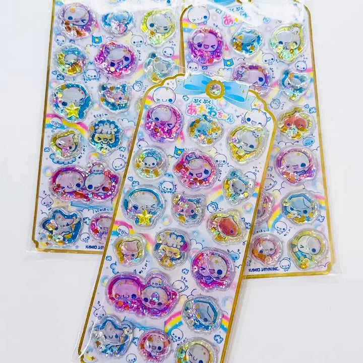 [BUNJANG] Kamio Japan Heisei Era Glitter Sticker / 헤이세이 헤세이 고전스티커 고전문구 고전키티 고전다이어리