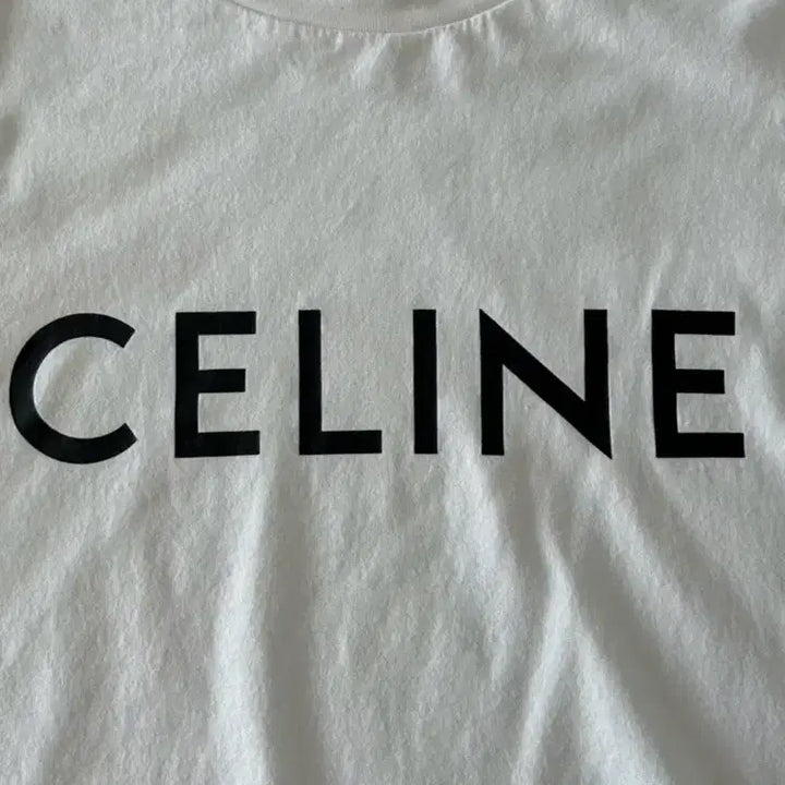 [BUNJANG] Celine Logo White Short Sleeve T-shirt / 셀린느 로고 반팔 티셔츠 화이트 오늘만 특별가격