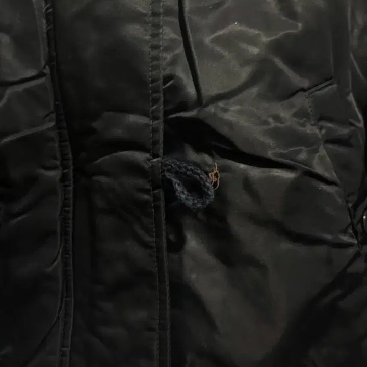 [BUNJANG] Vintage Navy Hooded Fur Padded Jumper / 빈티지 네이비 후드 퍼 패딩 점퍼