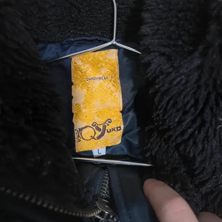 [BUNJANG] Vintage Navy Hooded Fur Padded Jumper / 빈티지 네이비 후드 퍼 패딩 점퍼