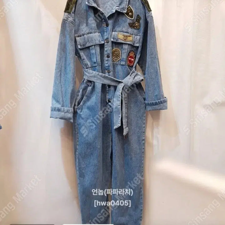 [BUNJANG] Patch Denim Jumpsuit / 패치 청 점프수트(새상품)팔로우특가이벤트