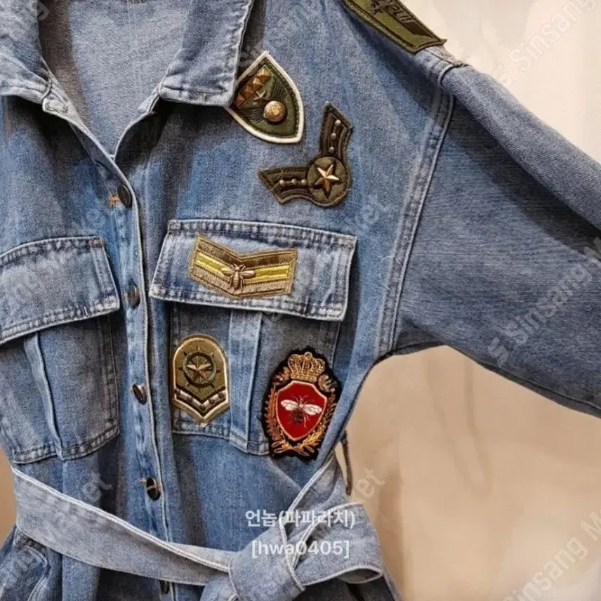 [BUNJANG] Patch Denim Jumpsuit / 패치 청 점프수트(새상품)팔로우특가이벤트