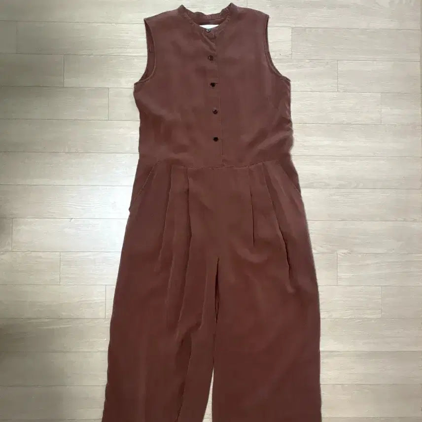 [BUNJANG] Miniyu Brown American Casual Jumpsuit / [이민정리] Miniyu 아메카지 점프수트