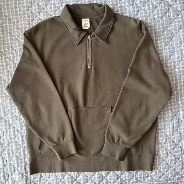 [BUNJANG] Kakis Quarter-Zip Pullover Brown 2 / 카키스 쿼터집 풀오버 브라운 2