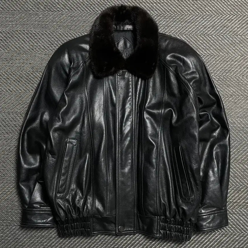 [BUNJANG] Arpeggio Lambskin Fur Mustang Leather Jacket / Arpeggio 아카이브 램스킨 퍼 무스탕 가죽자켓o 5256