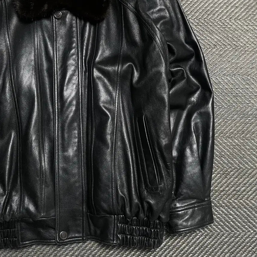 [BUNJANG] Arpeggio Lambskin Fur Mustang Leather Jacket / Arpeggio 아카이브 램스킨 퍼 무스탕 가죽자켓o 5256