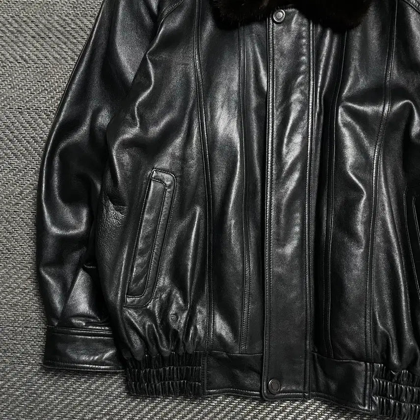 [BUNJANG] Arpeggio Lambskin Fur Mustang Leather Jacket / Arpeggio 아카이브 램스킨 퍼 무스탕 가죽자켓o 5256