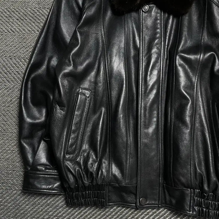 [BUNJANG] Arpeggio Lambskin Fur Mustang Leather Jacket / Arpeggio 아카이브 램스킨 퍼 무스탕 가죽자켓o 5256
