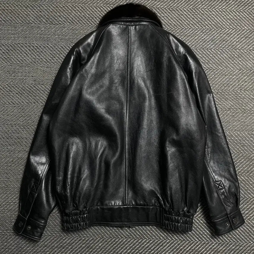 [BUNJANG] Arpeggio Lambskin Fur Mustang Leather Jacket / Arpeggio 아카이브 램스킨 퍼 무스탕 가죽자켓o 5256