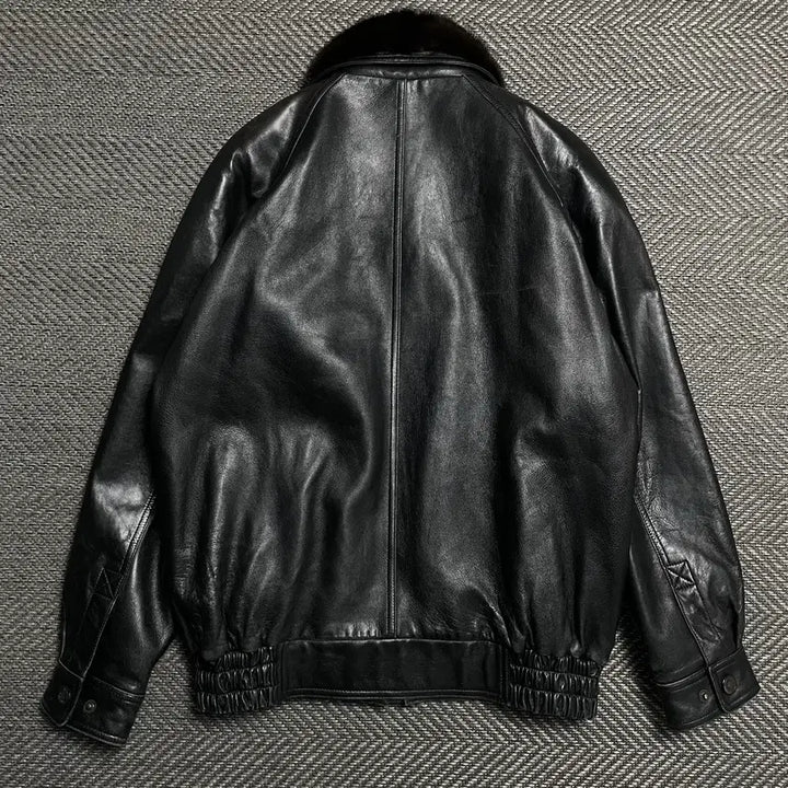 [BUNJANG] Arpeggio Lambskin Fur Mustang Leather Jacket / Arpeggio 아카이브 램스킨 퍼 무스탕 가죽자켓o 5256
