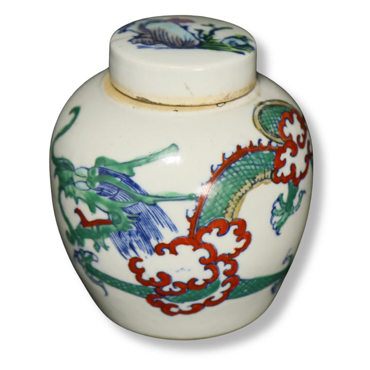 [BUNJANG] Qing Dynasty Two-Color Dragon Jar / 청대 투채 운룡문 유개호 [중국도자기]