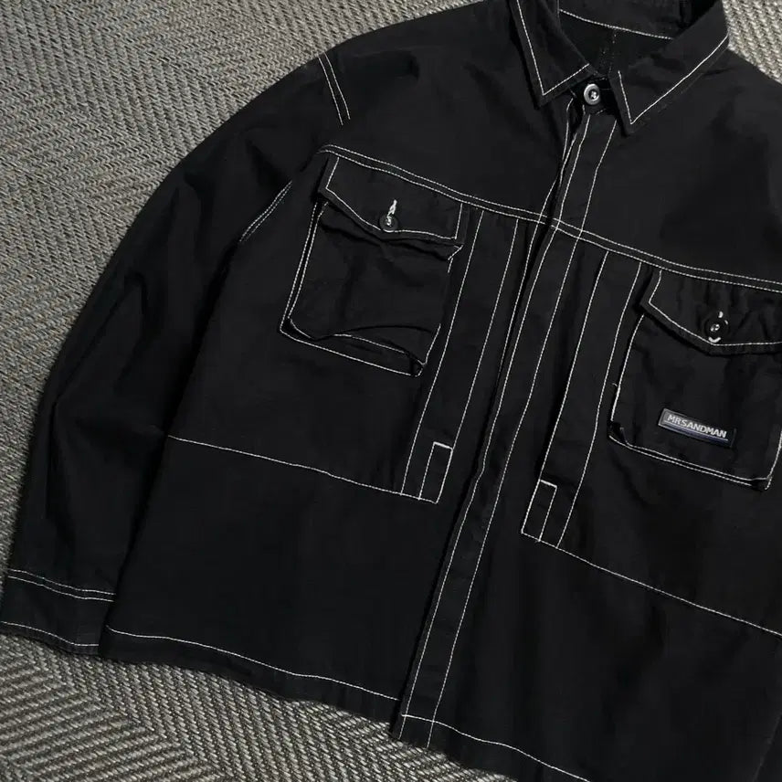 [BUNJANG] mrsandman Archive Stitch Work Shirt Jacket / mrsandman 아카이브 스티치 워크 셔츠 자켓o 5257