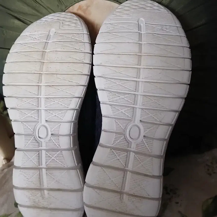 [BUNJANG] Hoboken Navy Woven Slip-on Sneakers / 호보켄 네이비 우븐 슬립온 운동화260