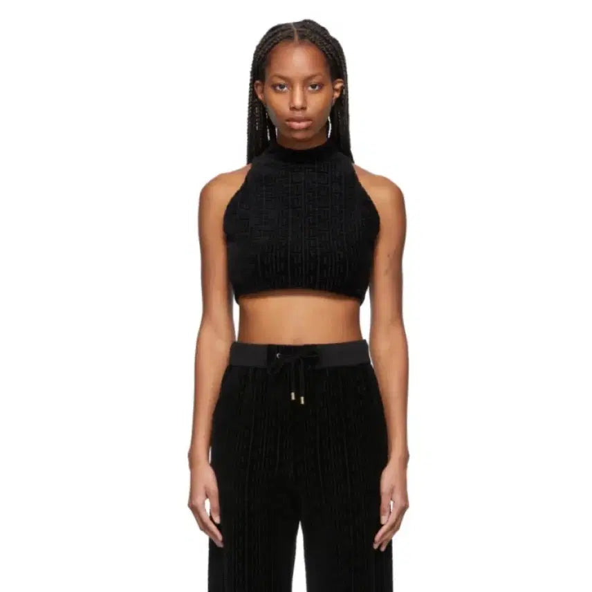 [BUNJANG] Balmain Velvet Crop Top / Balmain 발망 벨벳 크롭탑
