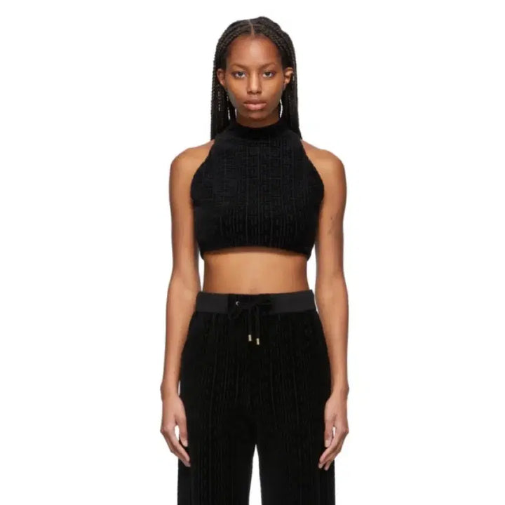 [BUNJANG] Balmain Velvet Crop Top / Balmain 발망 벨벳 크롭탑