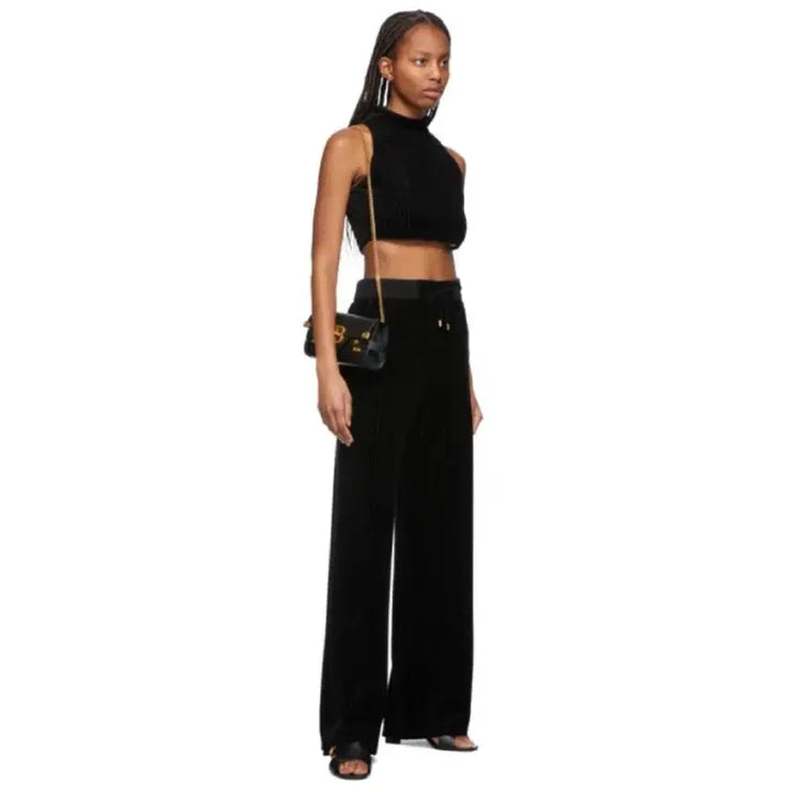 [BUNJANG] Balmain Velvet Crop Top / Balmain 발망 벨벳 크롭탑
