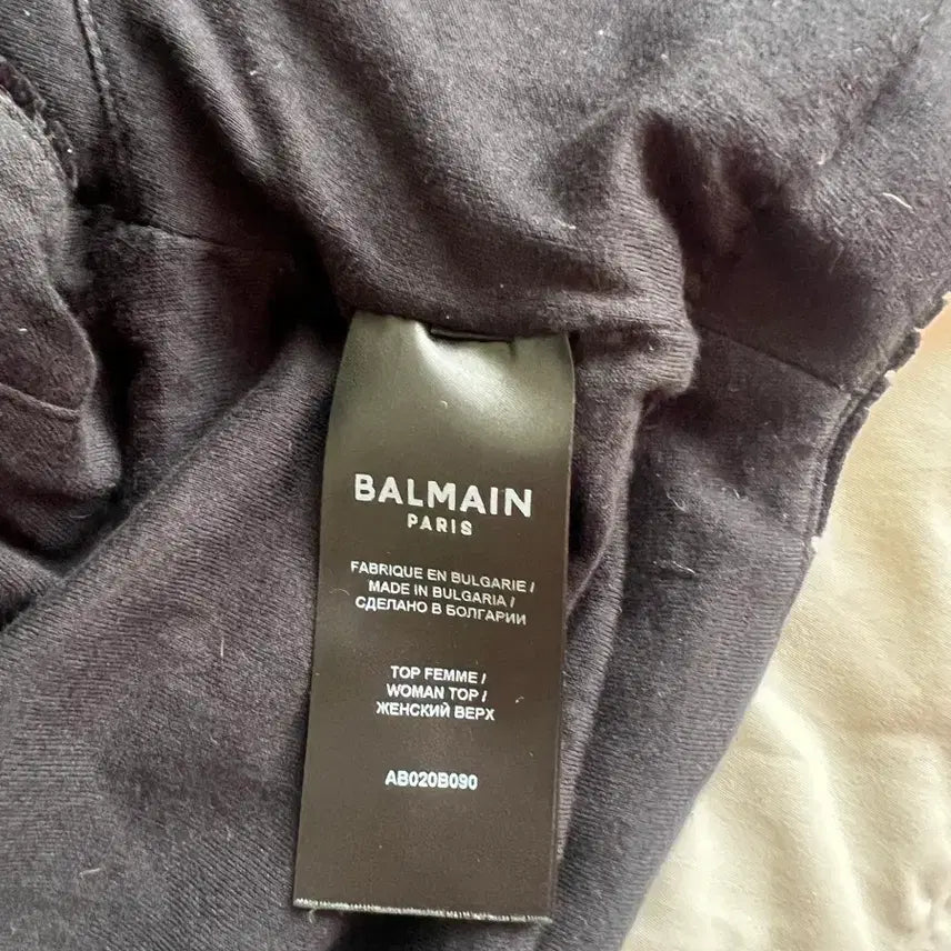 [BUNJANG] Balmain Velvet Crop Top / Balmain 발망 벨벳 크롭탑
