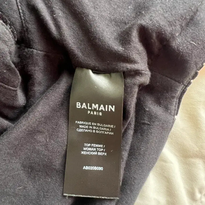 [BUNJANG] Balmain Velvet Crop Top / Balmain 발망 벨벳 크롭탑