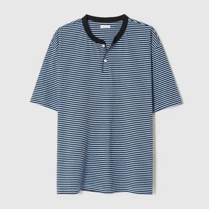 [SOLD OUT] (1회착용)포커페이스 스트라이프 헨리넥 티셔츠 2size [정가 5.9]