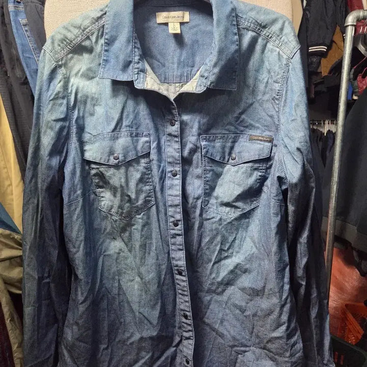 [BUNJANG] Calvin Klein Denim Shirt / 캘빈클라인 데님 셔츠
