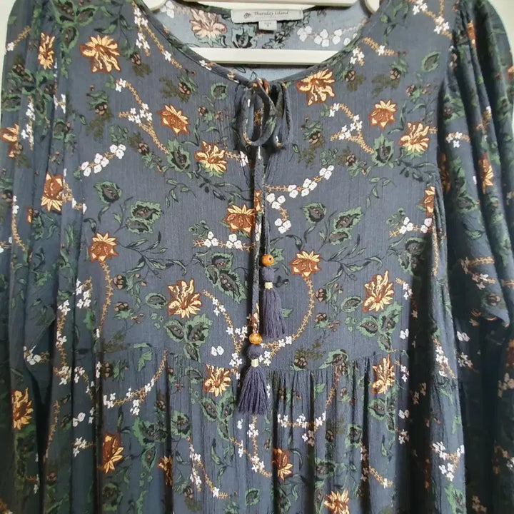 [BUNJANG] Thursday Island Floral Pattern Long Dress / 써스데이아일랜드 원피스