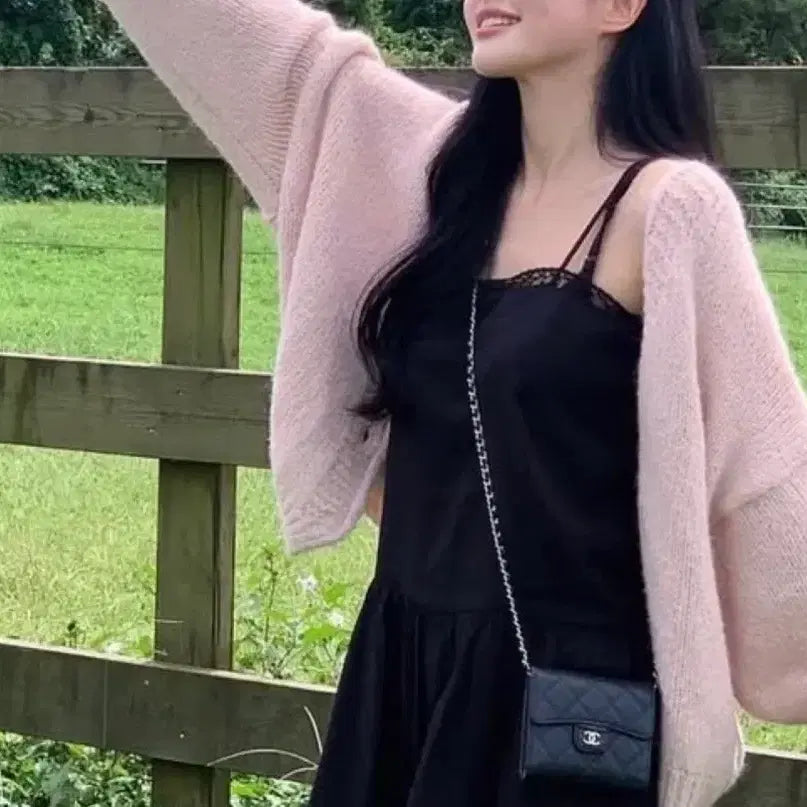[BUNJANG] Alpaca Cardigan - Light Khaki/Pink / 알파카 가디건-연카키.연분홍 2가지 색상있음