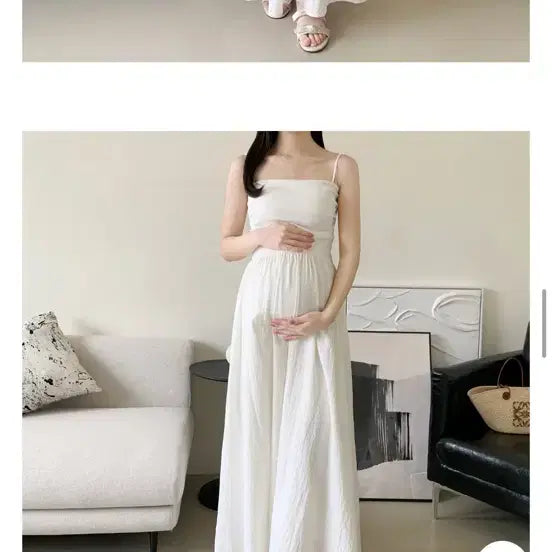 [SOLD OUT] 루시드라잇 슈가 캡내장 레이어드 플레어 임산부원피스
