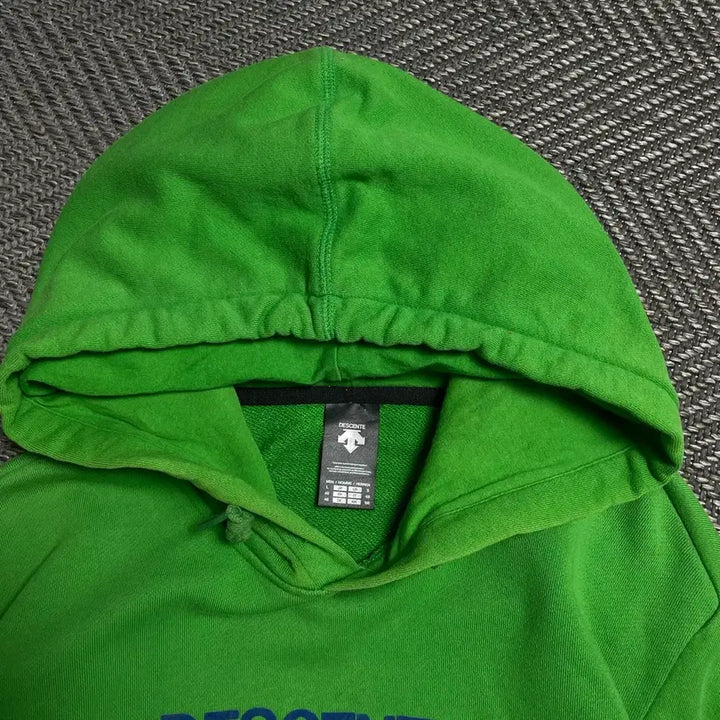 [BUNJANG] Descente Big Logo Oversized Hoodie Green / 데상트 빅로고 박시핏 후드 티셔츠 그린y 5245