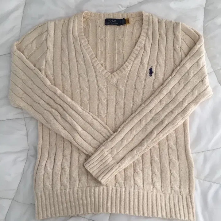 [BUNJANG] Polo V-neck Knit Sweater XS / 폴로 니트 xs