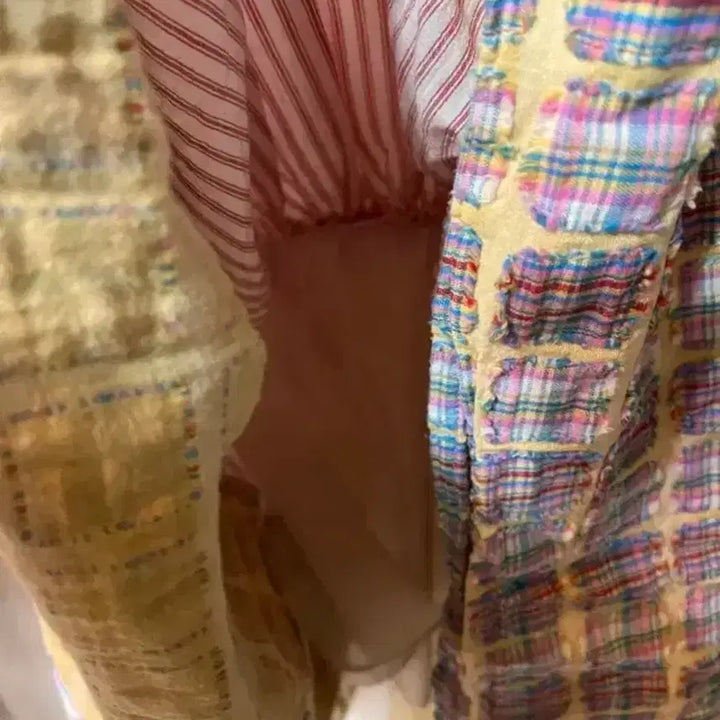 [BUNJANG] Pink Striped Shirt Dress / 핑크 스트라이프 셔츠 원피스 상태좋음 55-66