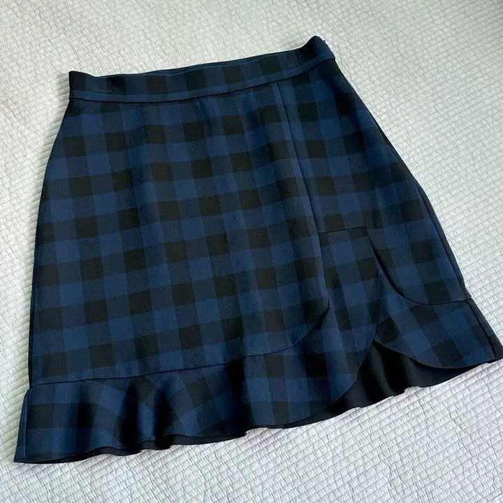 [BUNJANG] ZARA Checkered Flare Mini Skirt / 자라 체크 플레어 미니 스커트