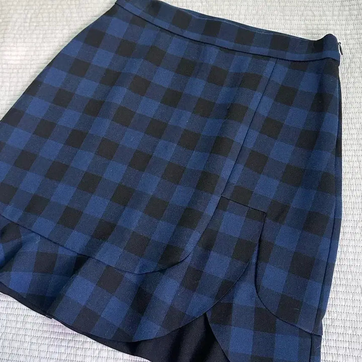 [BUNJANG] ZARA Checkered Flare Mini Skirt / 자라 체크 플레어 미니 스커트
