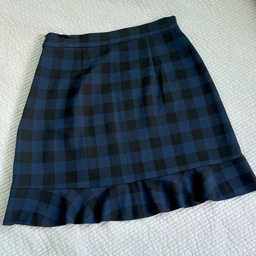 [BUNJANG] ZARA Checkered Flare Mini Skirt / 자라 체크 플레어 미니 스커트