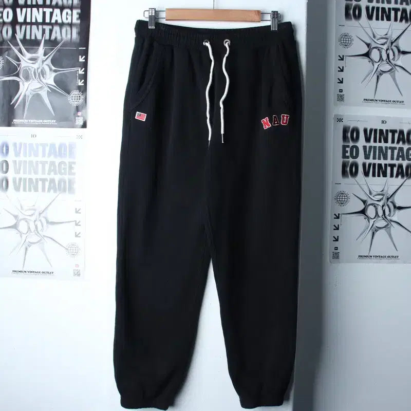 [BUNJANG] Black Yak Training Pants Jogger / (M-L) 블랙야크 트레이닝복 바지 블랙 밴딩 조거 올드스쿨-2556