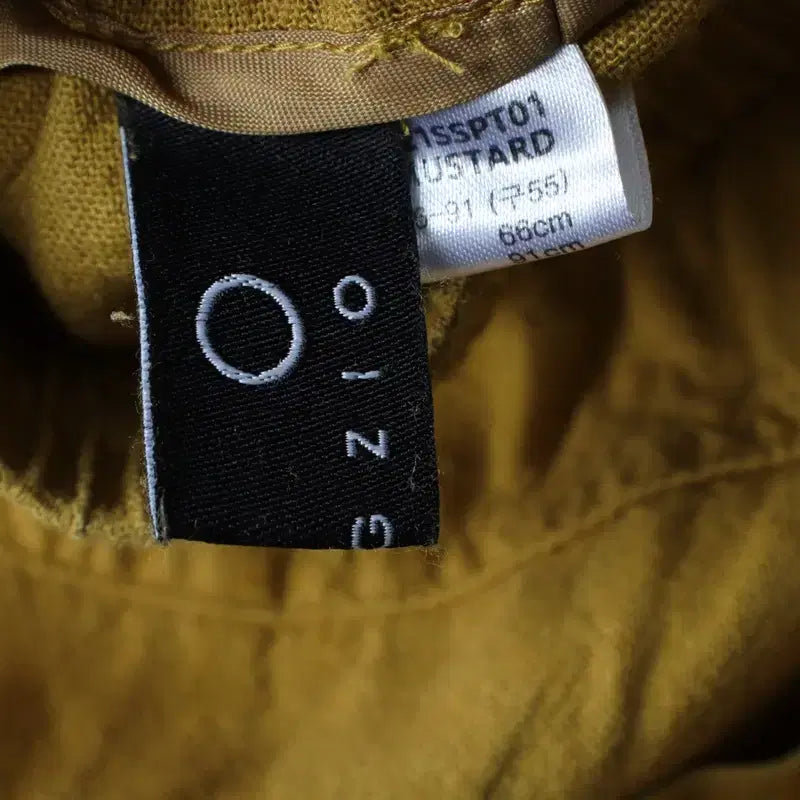 [BUNJANG] Zio Songzio Linen Training Pants / W(S-M) 지오송지오 트레이닝복 바지 밴딩 노랑 린넨 마-2559