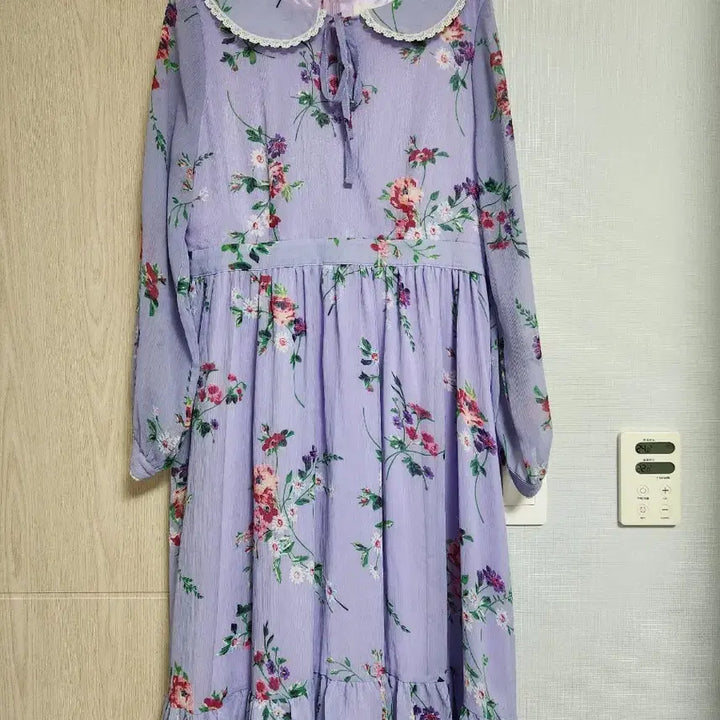 [BUNJANG] Strawberry Jam Project Purple Scent Dress / 딸기쨈프로젝트 보랏빛향기 요루쉬폰 원피스