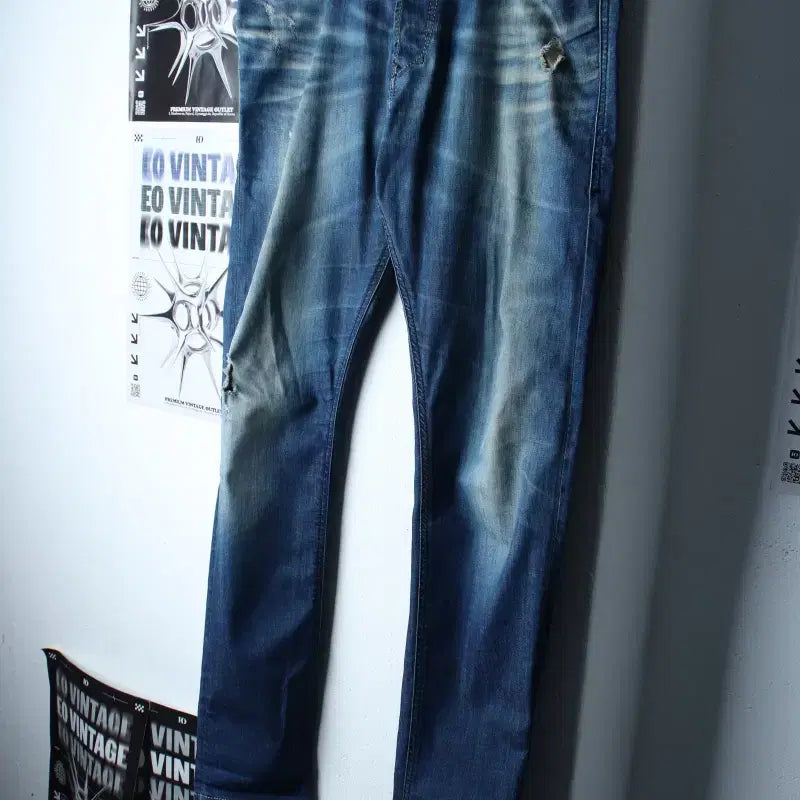 [BUNJANG] Diesel Slim Fit Washed Jeans / (XL-2XL) 디젤 청바지 데님 빅사이즈 슬림핏 워싱 찢청-255C