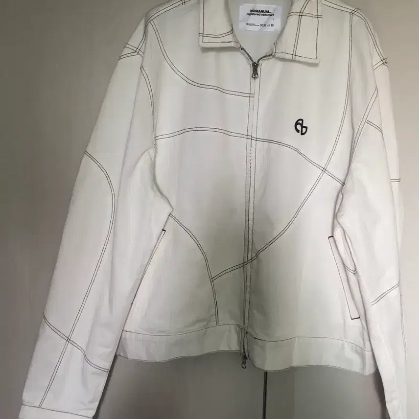 [BUNJANG] Nomanyual Stitched Work Jacket Off White L / 노매뉴얼 스티치드 워크자켓 OFF WHITE 색상 L 새상품