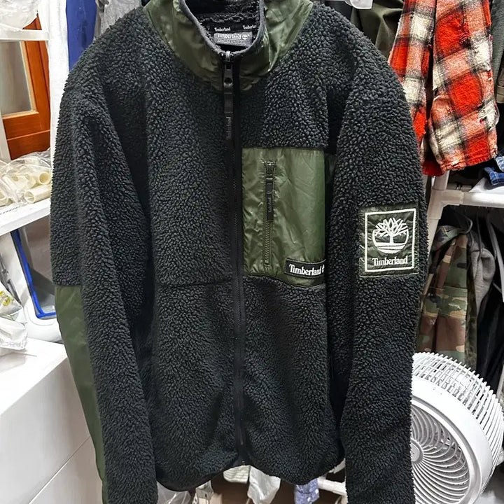 [BUNJANG] Timberland Fleece Jacket / 팀버랜드 블랙/카키 양털 플리스 자켓