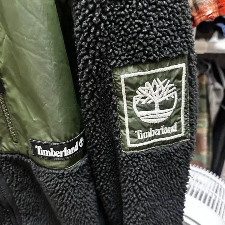 [BUNJANG] Timberland Fleece Jacket / 팀버랜드 블랙/카키 양털 플리스 자켓