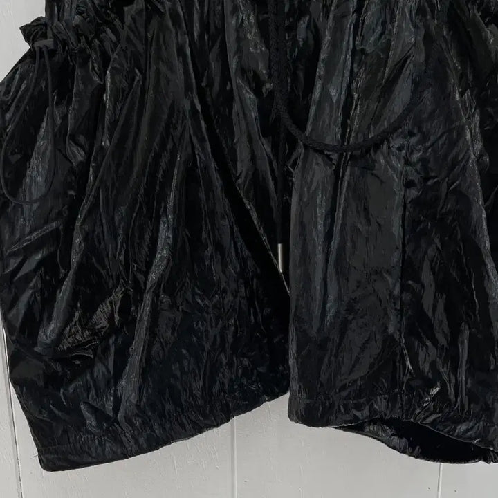 [BUNJANG] Vintage Faux Leather Pleated Mini Skirt / VINTAGE 레더 스트링 플리츠 미니 스커트