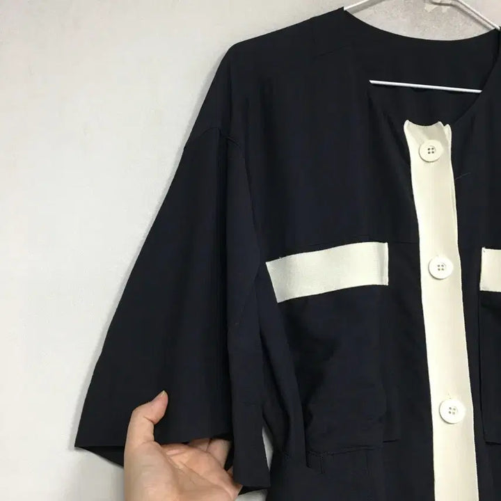 [SOLD OUT] SYSTEM 시스템 벨티드 배색 원피스
