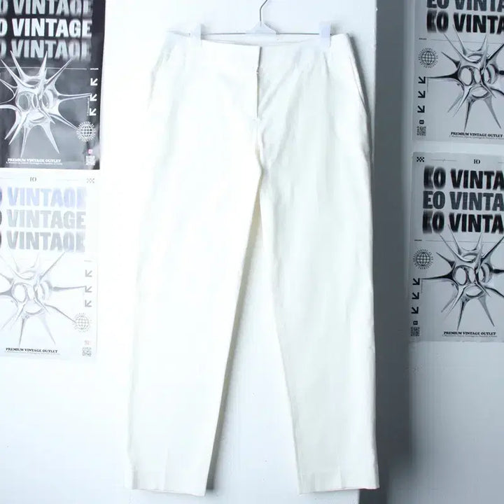 [BUNJANG] W(L) Duel Slacks Lightweight Pants White / W(L) 듀엘 슬랙스 경량 바지 화이트 무지 일자핏-2561