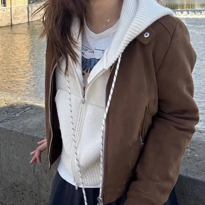 [BUNJANG] Blackup Walnut Suede Jacket / 블랙업 월너트 스웨이드 자켓