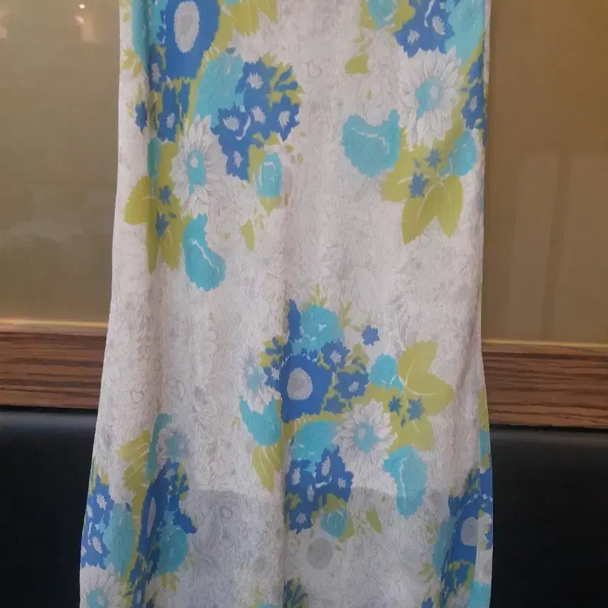 [BUNJANG] Floral Pattern Chiffon Long Skirt / 플라워 패턴 롱 스커트 쉬폰 스커트
