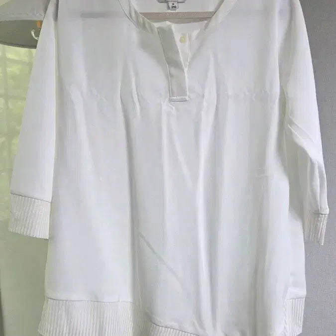 [BUNJANG] J BY White Striped Detail Blouse Size 85 (S) / J BY 화이트 블라우스