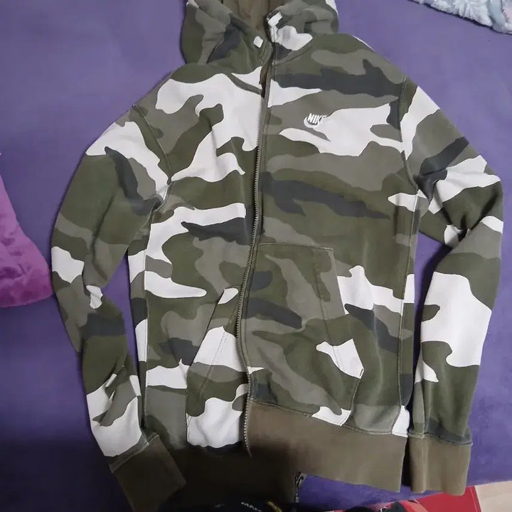 [BUNJANG] Nike Pullover Camo Zip-Up Jacket / 나이키 풀오버 카모 집업