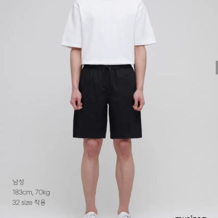 [BUNJANG] Musinsa Linen Shorts (34) - Set of 2 / 무신사 리넨 반바지 2장