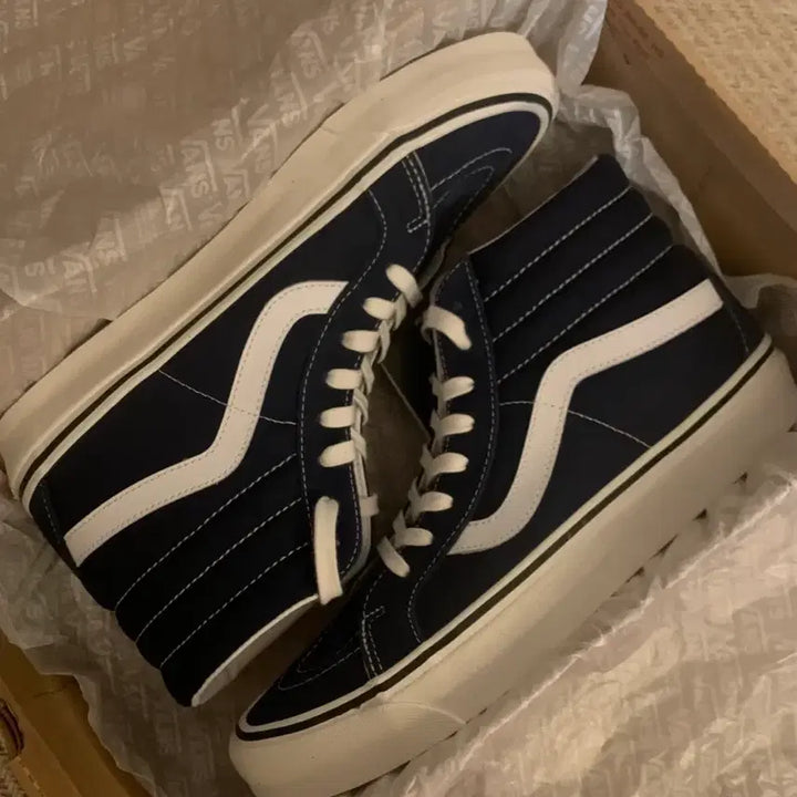 [BUNJANG] Vans 38DX Skate Hi Dress Blue Sneakers / 반스 38dx 스케이트 하이 280 드레스블루 새상품