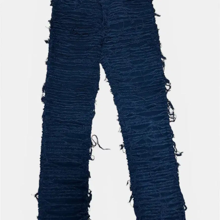 [BUNJANG] Vintage Grunge Distressed Black Jeans / 빈티지 그런지 데미지 블랙진